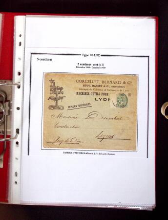 1900-1930 Collection sur le type blanc décrivant au