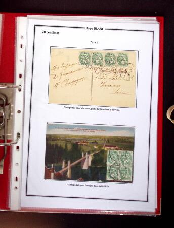 1900-1930 Collection sur le type blanc décrivant au