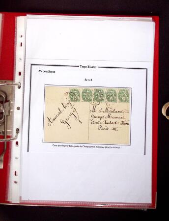 1900-1930 Collection sur le type blanc décrivant au