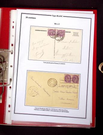 1900-1930 Collection sur le type blanc décrivant au