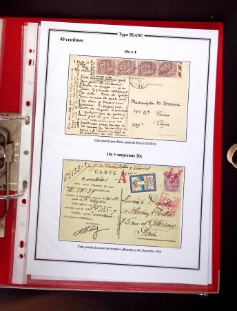 1900-1930 Collection sur le type blanc décrivant au