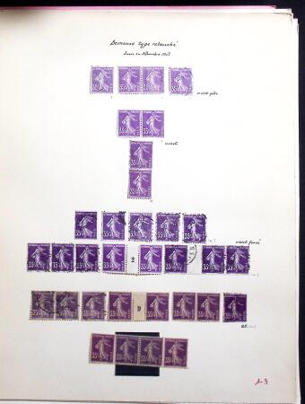 1906-1937 Collection de semeuses fond plein du célèbre