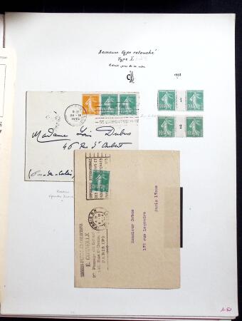 1906-1937 Collection de semeuses fond plein du célèbre