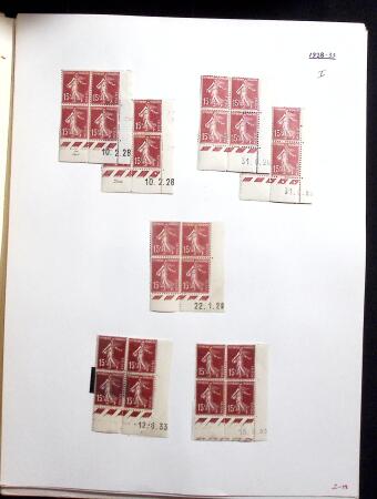 1906-1937 Collection de semeuses fond plein du célèbre