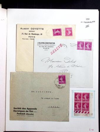 1906-1937 Collection de semeuses fond plein du célèbre