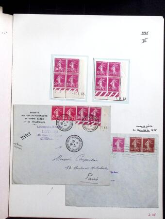 1906-1937 Collection de semeuses fond plein du célèbre