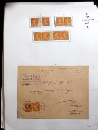 1906-1937 Collection de semeuses fond plein du célèbre