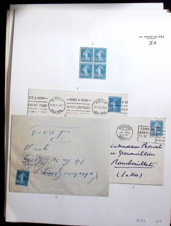 1906-1937 Collection de semeuses fond plein du célèbre