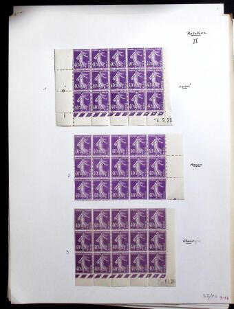 1906-1937 Collection de semeuses fond plein du célèbre