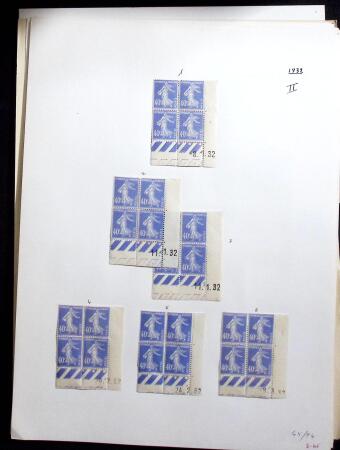 1906-1937 Collection de semeuses fond plein du célèbre