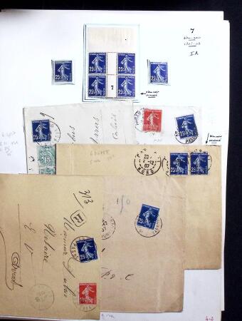 1906-1937 Collection de semeuses fond plein du célèbre