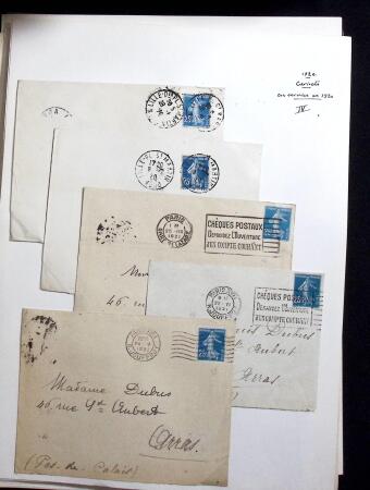 1906-1937 Collection de semeuses fond plein du célèbre