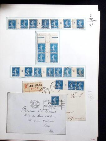 1906-1937 Collection de semeuses fond plein du célèbre