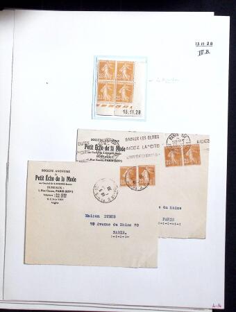 1906-1937 Collection de semeuses fond plein du célèbre
