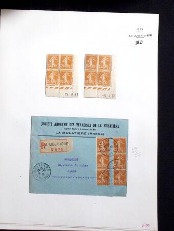 1906-1937 Collection de semeuses fond plein du célèbre