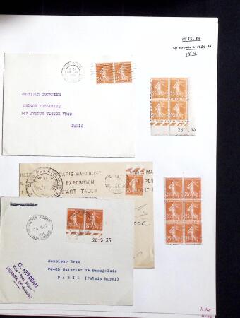 1906-1937 Collection de semeuses fond plein du célèbre