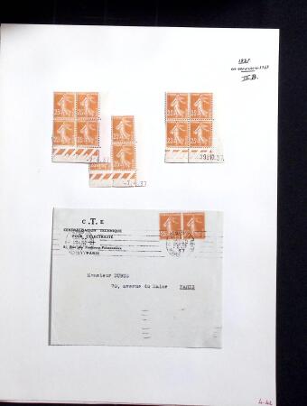1906-1937 Collection de semeuses fond plein du célèbre