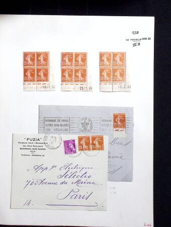 1906-1937 Collection de semeuses fond plein du célèbre