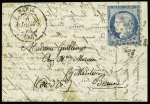 Rare cachet de départ T15 Paris (60) 08.01.1871 sur
