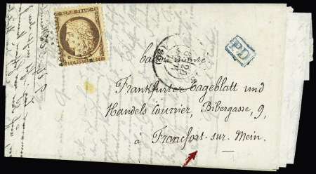 Correspondance Havas en allemand par Ballon monté de