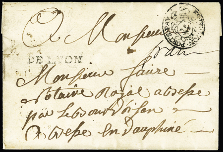 68 RHONE Rare Port payé orné de Lyon PORTS PAYES