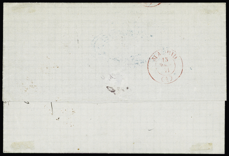 N° 46Ba 20c bleu foncé (x2) belles marges sur lettre