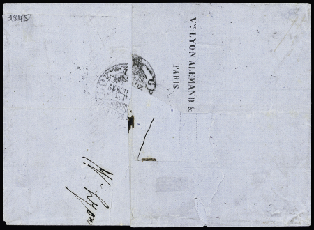28A+29A (x3)+32 obl. étoile sur lettre de Paris 1868