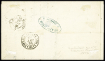 Cursive sarde CHAMBERY sur lettre avec n° 12 obl.