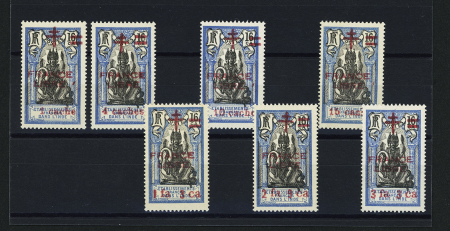 N° 184 à 190 Série de 7 valeurs France Libre, **,