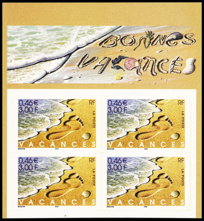 N°3400a Bonnes vacances, variété sans bande phosphorescente,