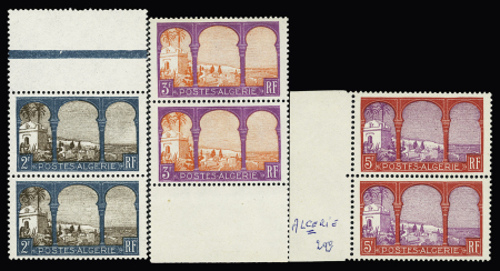 N°54a et 55a variété 5ème arbre en paire bdf tenant
