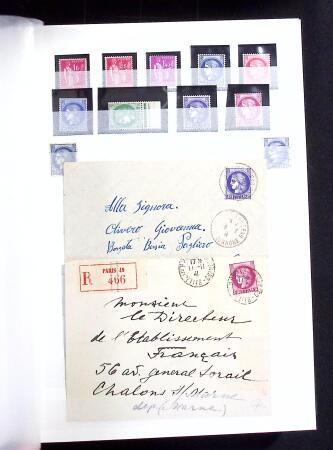1900-59 Collection de neufs et oblitérés en 4 classeurs,