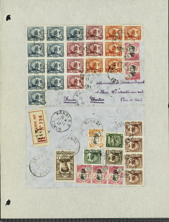8 lettres et cartes postales (2 devants), affranchissement