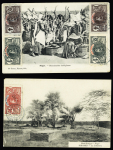 8 lettres et cartes postales (2 devants), affranchissement