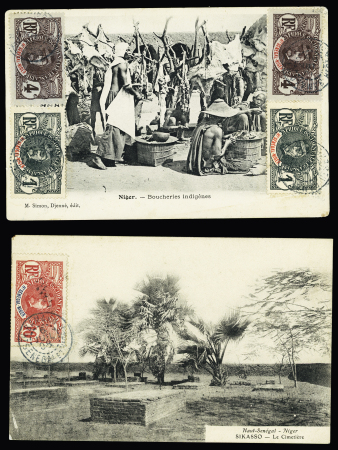 8 lettres et cartes postales (2 devants), affranchissement