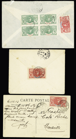 8 lettres et cartes postales (2 devants), affranchissement