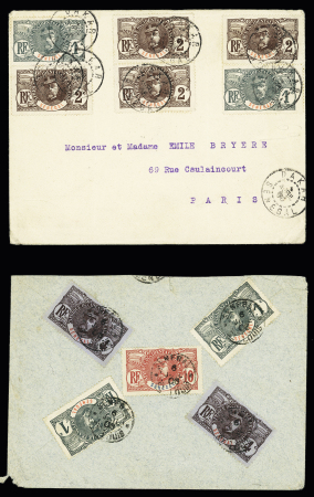 8 lettres et cartes postales (2 devants), affranchissement