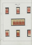N°272 50c rouge type Fachi, étude de 40 timbres,