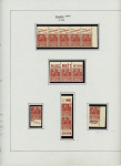 N°272 50c rouge type Fachi, étude de 40 timbres,