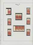 N°272 50c rouge type Fachi, étude de 40 timbres,