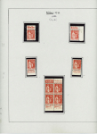 N°283 50c rose-rouge type Paix, étude de  timbres,