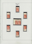 N°283 50c rose-rouge type Paix, étude de  timbres,