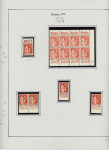 N°283 50c rose-rouge type Paix, étude de  timbres,