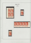 N°283 50c rose-rouge type Paix, étude de  timbres,