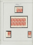 N°813 15f. Rouge type Gandon , étude de 19 timbres,