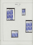 N°886 15f. bleu type Gandon , étude de 36 timbres,
