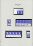 N°1011B 20f. bleu type Muller , étude de 35 timbres,