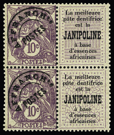 Préoblitéré N°43 10c. violet type Blanc, P67 et