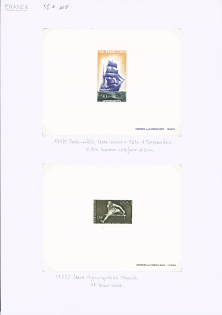 Lot de 22 épreuves de luxe, n°1089/90, 1050/52, 1054,