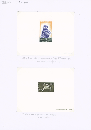 Lot de 22 épreuves de luxe, n°1089/90, 1050/52, 1054,